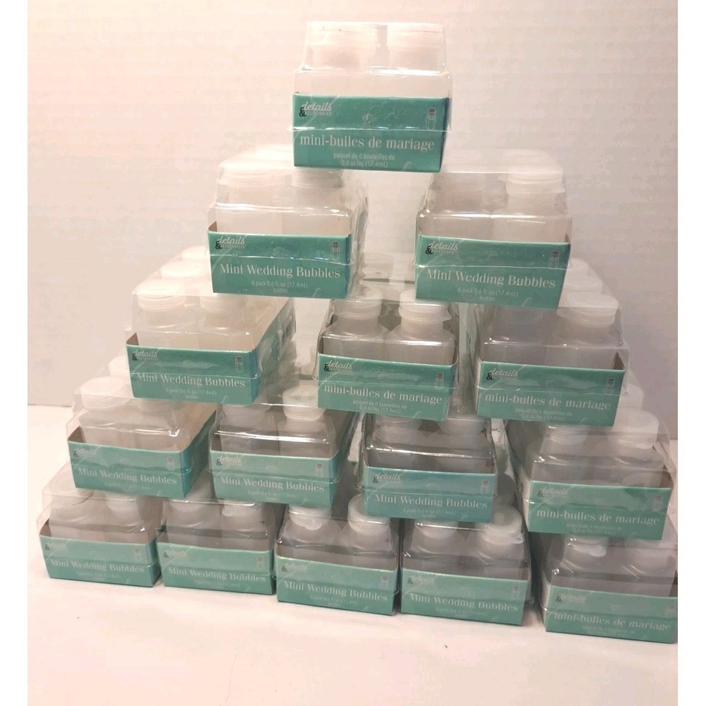 Lot of 15 (6 bottles ea) TRADITIONAL STYLE  WEDDING BUBBLES 6oz Bridal Favors